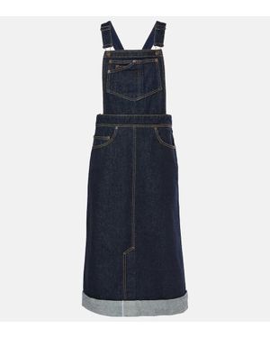 Victoria Beckham Convertible Denim Midi Skirt - Blue