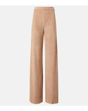 Loro Piana Linen And Cotton Terry Wide-Leg Pants - Natural