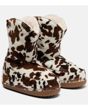 Inuikii Cowboy Calf Hair Snow Boots - Multicolor