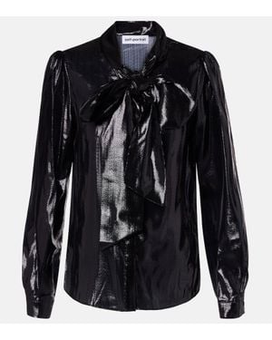 Self-Portrait Bow-Detail Blouse - Black