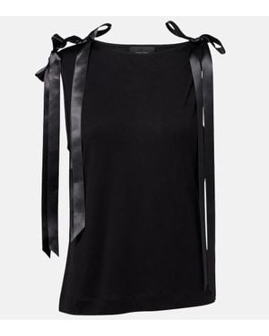 Simone Rocha Bow-Detail Tank Top - Black