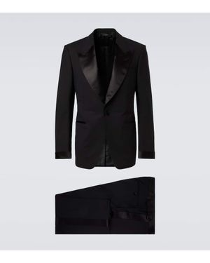 Tom Ford Smoking Shelton Aus Einem Wollgemisch Mit Satin - Schwarz