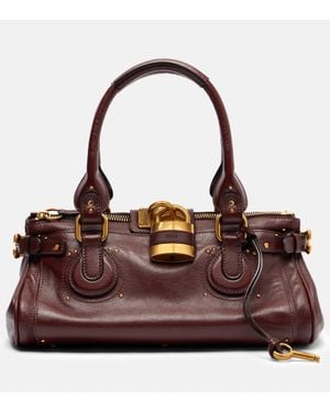 Chloé Schultertasche Paddington Small Aus Leder - Braun