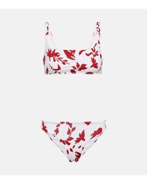 Emilia Wickstead Bedruckter Bikini Beatrix - Rot