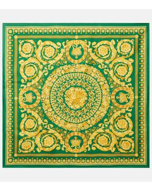 Versace Tuch Barocco Aus Seiden-Twill - Grün