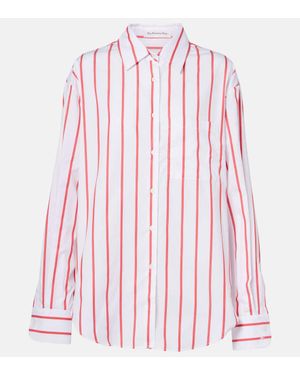 Frankie Shop Lui Striped Cotton Poplin Shirt - Red