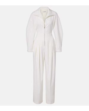 Victoria Beckham Jumpsuit Tab Detail - Bianco