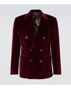 Dolce & Gabbana Blazer Sicilia Aus Samt - Rot