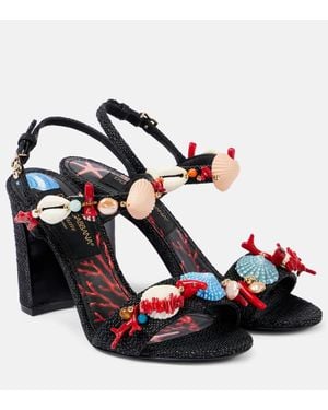 Dolce & Gabbana Sandali Capri Kiera Sophia - Nero