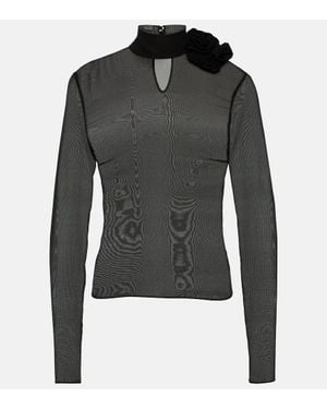 Magda Butrym Bluse Aus Seide - Schwarz