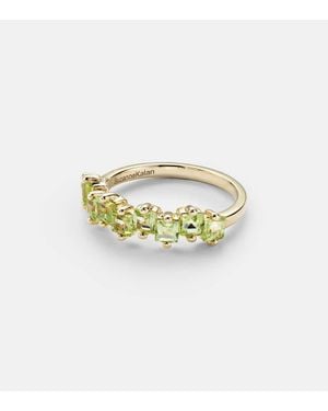 Suzanne Kalan Anillo Cierra De Oro De 14 Ct Con Peridotos - Blanco