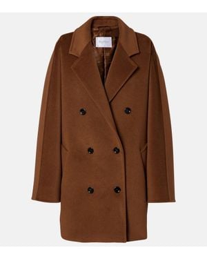 Max Mara Rebus Wool And Cashmere Coat - Brown