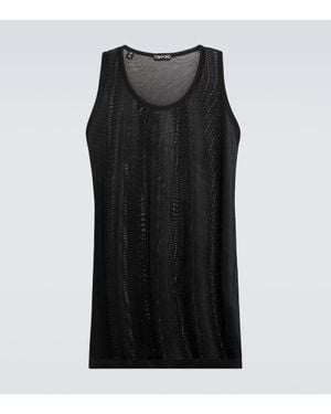 Tom Ford Crewneck Tank Top - Black