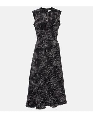 Erdem Cotton-Blend Tweed Midi Dress - Black