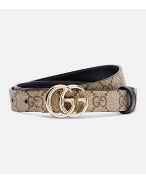 Gucci Gg Marmont Reversible Belt - Natural