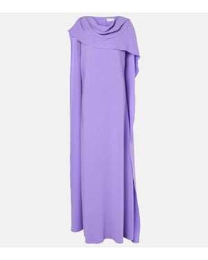 Oscar de la Renta Robe Aus Georgette - Lila