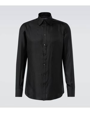 Dolce & Gabbana Martini Silk Twill Shirt - Black
