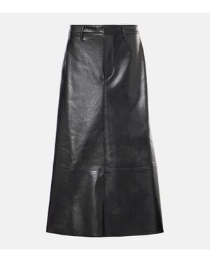 Citizens of Humanity Cassia Faux Leather Midi Skirt - Black