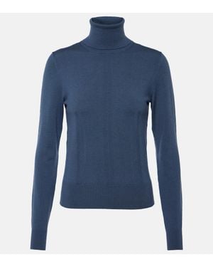JOSEPH Top A Col Roule En Cachemire Melange - Bleu