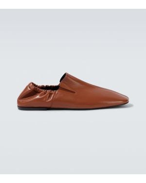 Dries Van Noten Slip-Ons Aus Leder - Braun