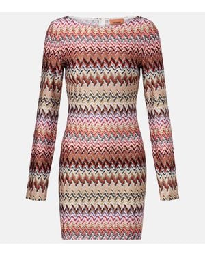 Missoni Long-Sleeve Mini Dress - Natural