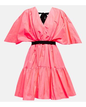 ROKSANDA Gathered Taffeta Mini Dress - Pink