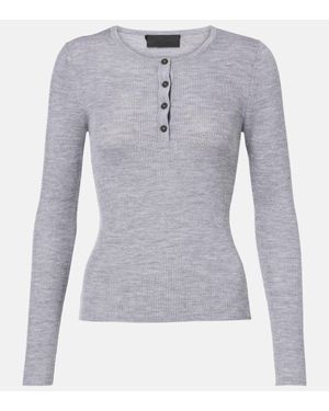 Nili Lotan Klarise Wool And Silk Jumper - Grey