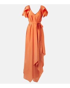 JOSEPH Maxikleid Plumet Aus Seide - Orange