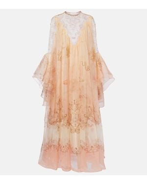 Zimmermann Robe Hypnotic Aus Seide - Natur