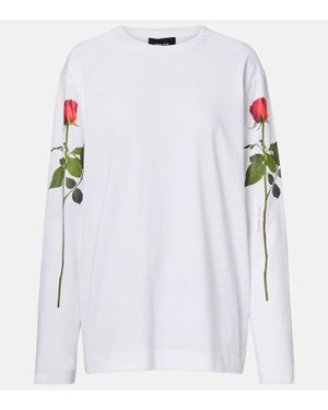 Simone Rocha Printed Cotton Jersey T-Shirt - White