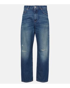Dolce & Gabbana Distressed Straight Jeans - Blau