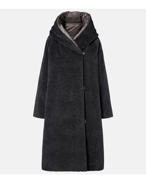 Max Mara Daunenmantel Orion Aus Alpakawolle Und Wolle - Schwarz