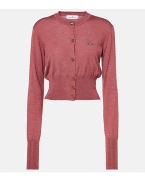 Vivienne Westwood Cropped-Cardigan Bea Aus Wolle Und Seide - Rot