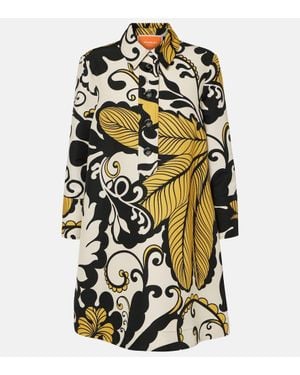 La DoubleJ Artemis Floral Wool-Blend Minidress - Multicolor
