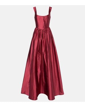 Markarian Ophelia Silk Corset Gown - Red