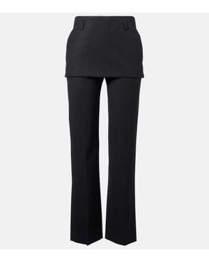 TOTEME Pantalones Con Falda De Lana - Azul