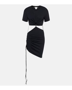 Nensi Dojaka Cutout Cotton Jersey T-Shirt Dress - Black