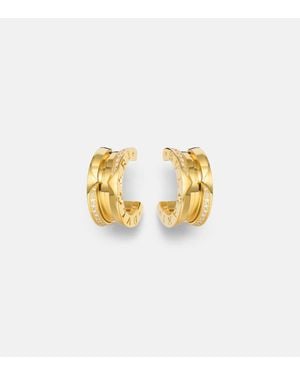 BVLGARI Pendientes De Aro B.Zero1 De Oro De 18 Ct Con Diamantes - Metálico