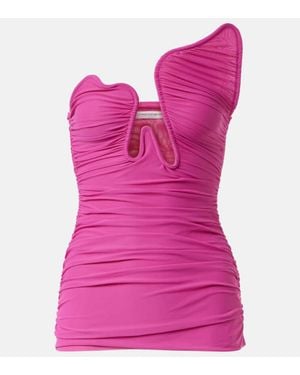 Christopher Esber Top Con Ruches - Rosa