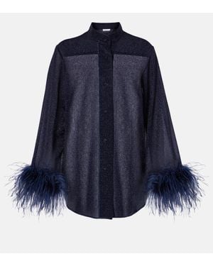 Oséree Top Lumiere Plumage - Bleu