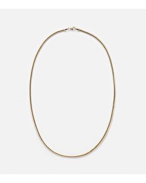 STONE AND STRAND Serpentine 14Kt Chain Necklace - Metallic