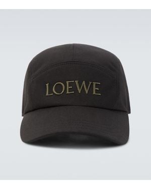 Loewe Logo Cotton Drill Baseball Cap - Black