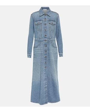 Chloé Denim Maxi Dress - Blue