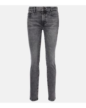 7 For All Mankind Roxanne Mid-Rise Skinny Jeans - Grey