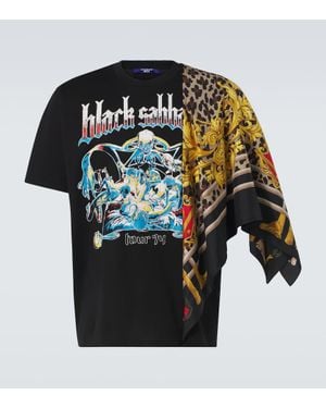 Junya Watanabe T-Shirt Sabbath Aus Baumwoll-Jersey - Schwarz