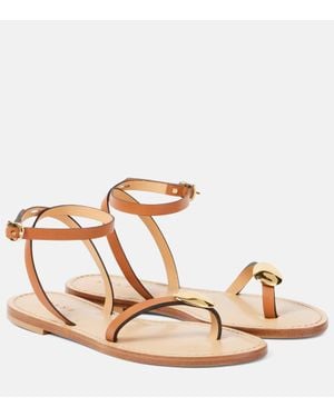 Amanu Senegal Leather Sandals - Metallic