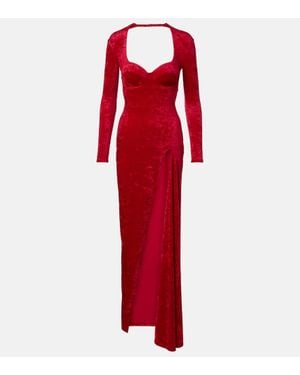 Balenciaga Velvet Corset Gown - Red