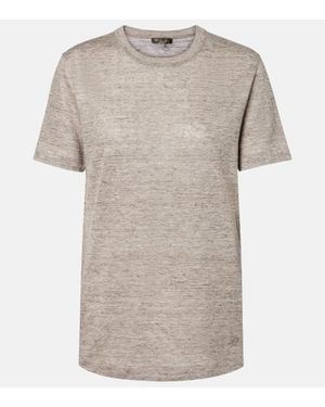 Loro Piana T-Shirt Gargano Aus Leinen - Natur
