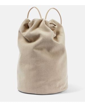 The Row Sac a dos Sporty en toile et cuir - Neutre