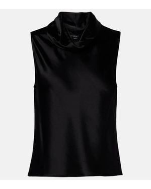 Leset Top Barb Aus Satin - Schwarz